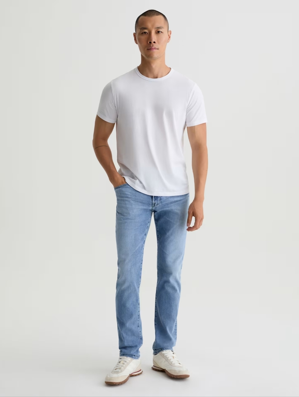 Men's AG Adriano Goldschmied The Tellis Fit 31x32 Light Blue Straight Jeans